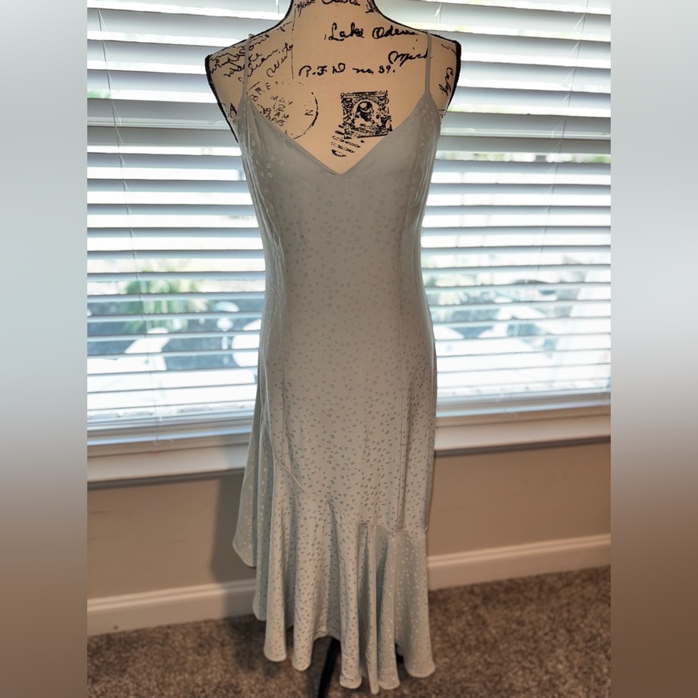 WAYF Satin Blue Dress